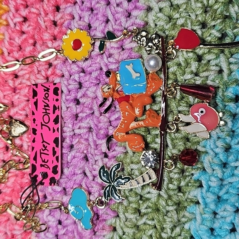 Betsey Johnson Colorful  Charm Necklace